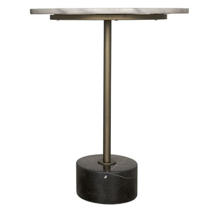 Santosha Side Table with Stone Top-Blue Hand Home