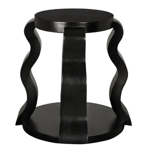 Anora Side Table in Hand-Rubbed Black Mahogany Finish-Noir Furniture-Blue Hand Home