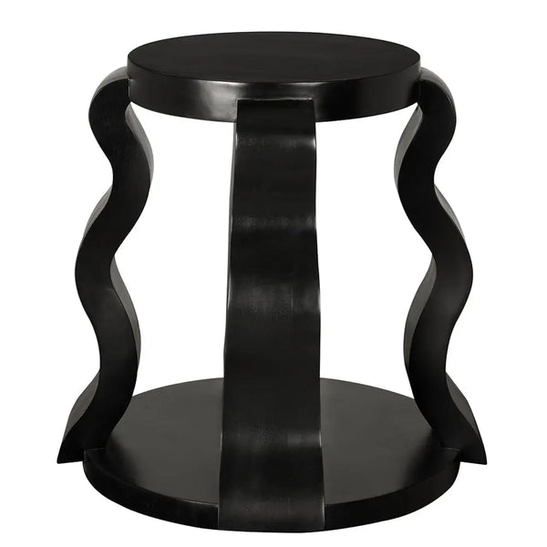 Anora Side Table in Hand-Rubbed Black Mahogany Finish-Noir Furniture-Blue Hand Home