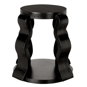 Anora Side Table in Hand-Rubbed Black Mahogany Finish-Noir Furniture-Blue Hand Home
