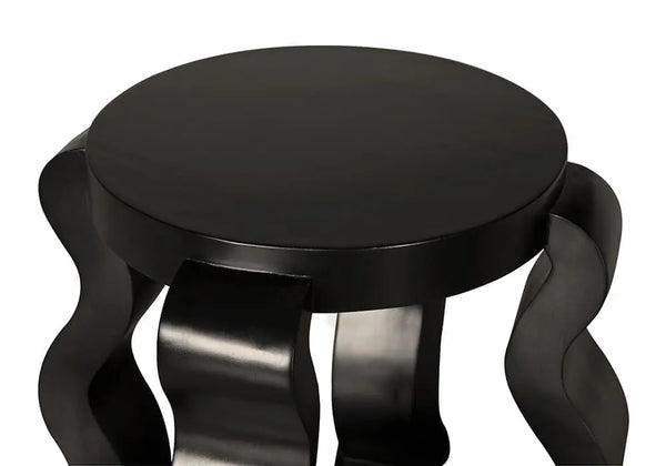 Anora Side Table in Hand-Rubbed Black Mahogany Finish-Noir Furniture-Blue Hand Home