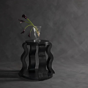 Anora Side Table in Hand-Rubbed Black Mahogany Finish-Noir Furniture-Blue Hand Home