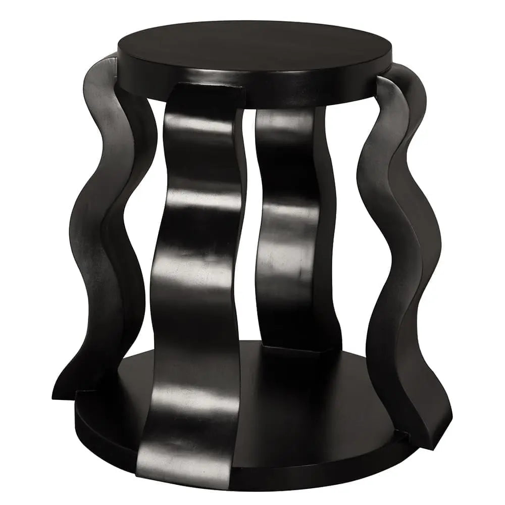 Anora Side Table in Hand-Rubbed Black Mahogany Finish-Noir Furniture-Blue Hand Home