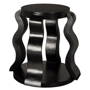 Anora Side Table in Hand-Rubbed Black Mahogany Finish-Noir Furniture-Blue Hand Home