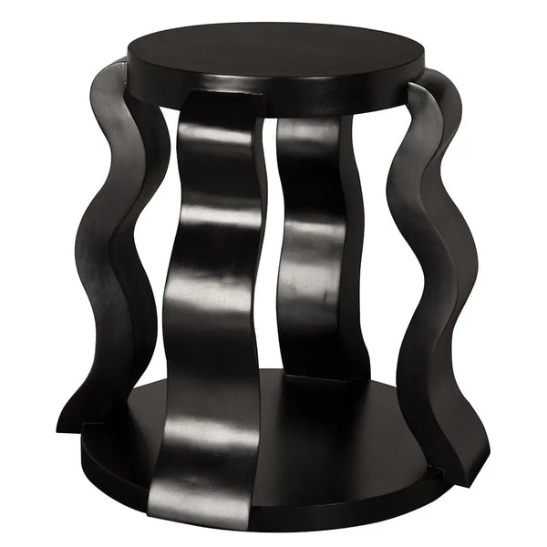Anora Side Table in Hand-Rubbed Black Mahogany Finish-Noir Furniture-Blue Hand Home