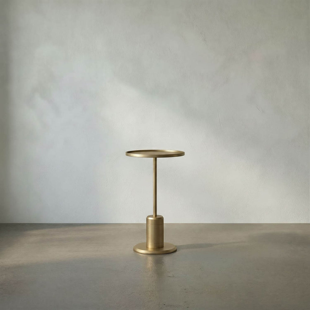 Kurtz Side Table, Brass Finish-Noir Furniture-Blue Hand Home
