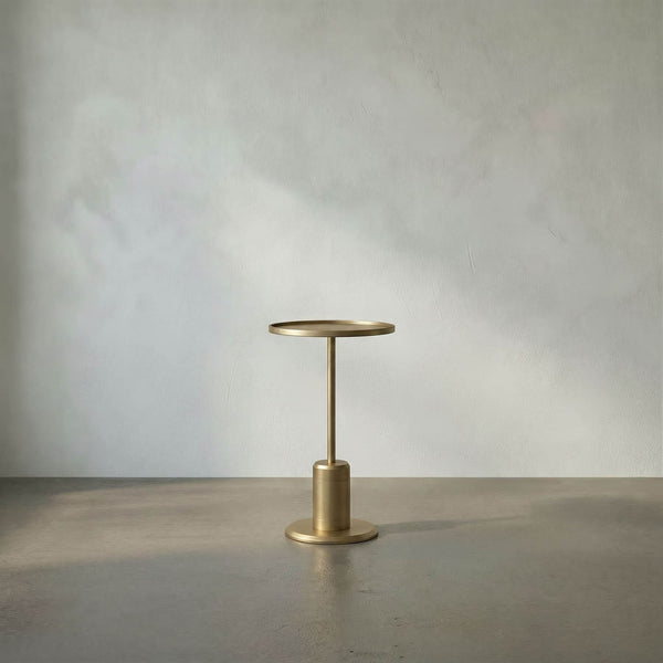 Kurtz Side Table, Brass Finish-Noir Furniture-Blue Hand Home