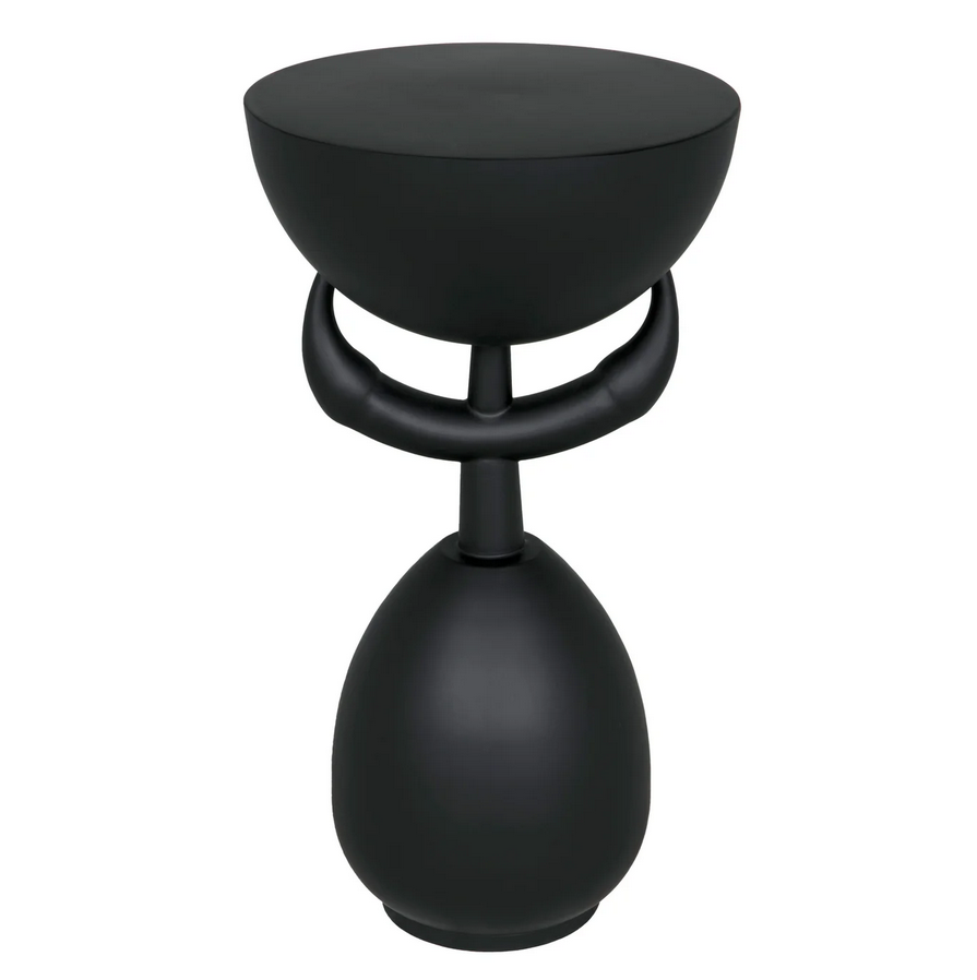 Africa Side Table, Metal-Noir Furniture-Blue Hand Home