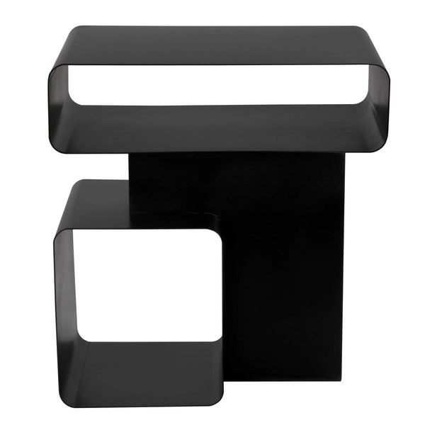 Noir Danville Side Table-Blue Hand Home
