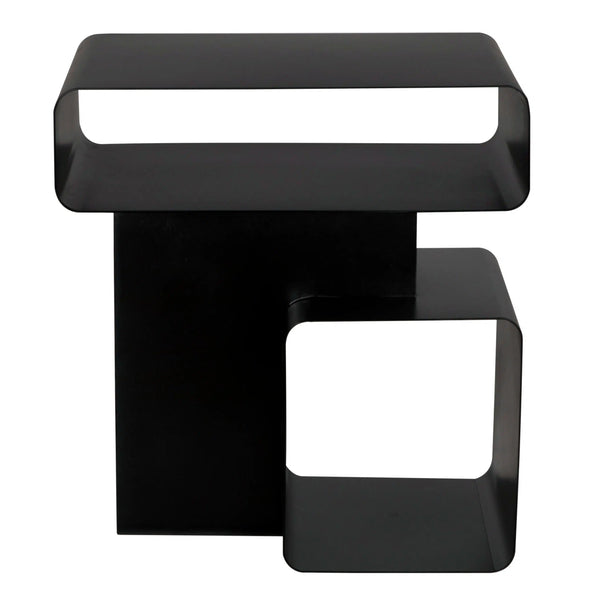 Noir Danville Side Table-Blue Hand Home
