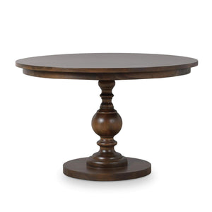 Bramble Goucho Round Dining Table 48'' in Walnut-Bramble-Blue Hand Home