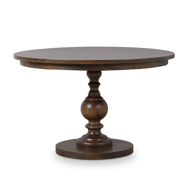 Bramble Goucho Round Dining Table 48'' in Walnut-Bramble-Blue Hand Home