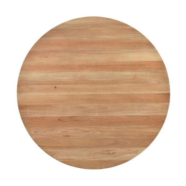 Bramble Goucho Round Dining Table 60'' In Fruitwood-Bramble-Blue Hand Home