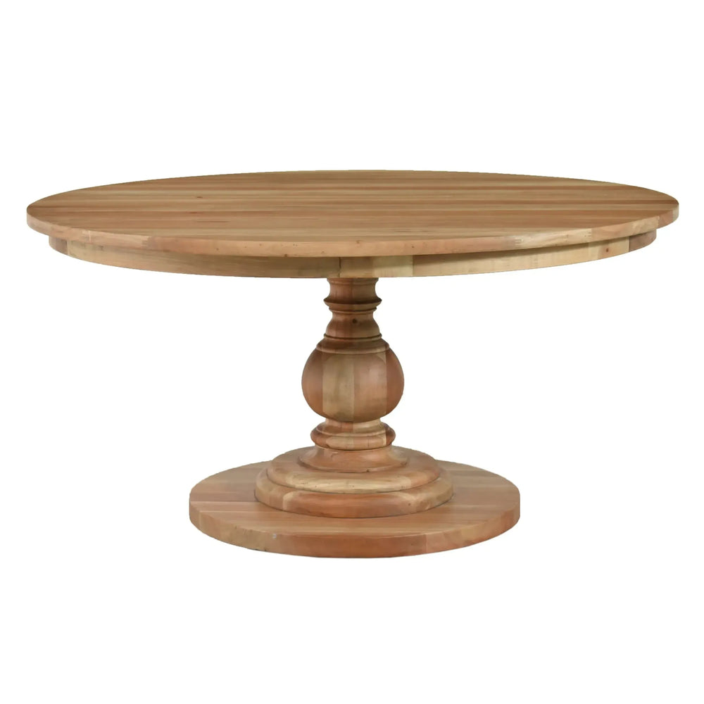 Bramble Goucho Round Dining Table 60'' In Fruitwood-Bramble-Blue Hand Home