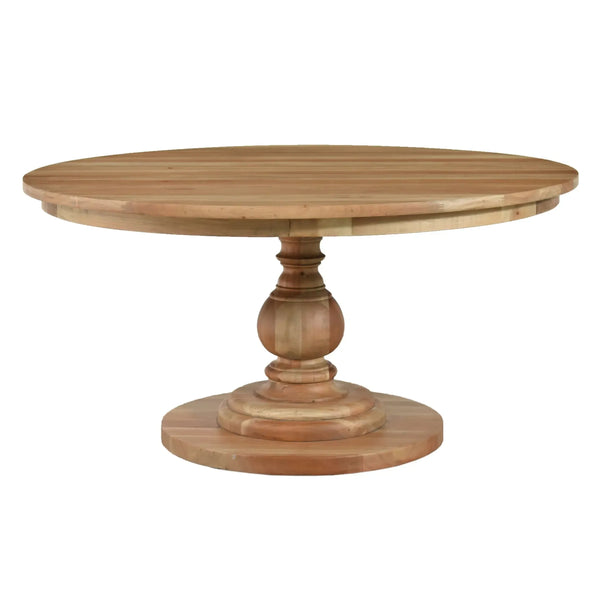 Bramble Goucho Round Dining Table 60'' In Fruitwood-Bramble-Blue Hand Home