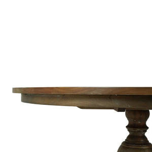 Bramble Goucho Round Dining Table 60'' In Straw Wash-Bramble-Blue Hand Home