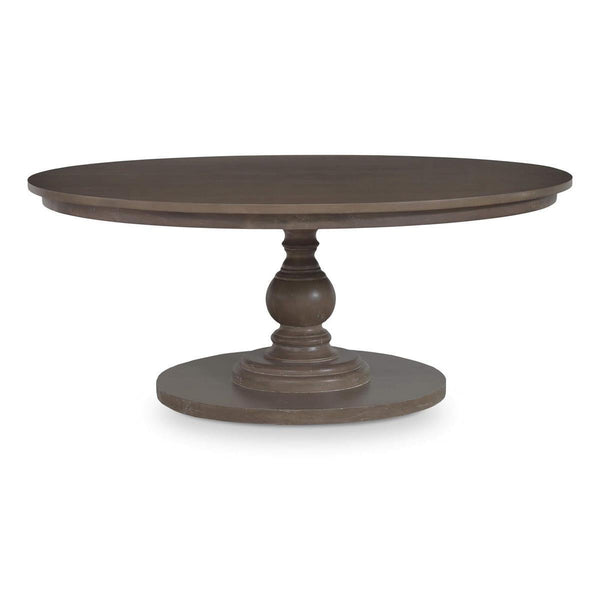 Bramble Goucho Round Dining Table 72'' in Straw Wash-Bramble-Blue Hand Home