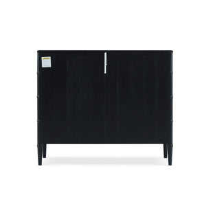 Bramble Grosvenor 2 Door Sideboard w/ 4 Drawers w/ LED in Batavia Black w/ True White Interior-Bramble-Blue Hand Home
