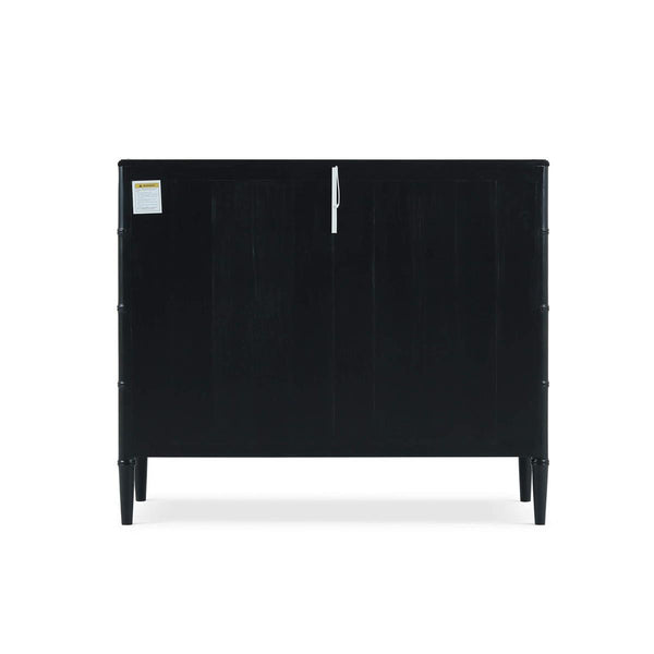 Bramble Grosvenor 2 Door Sideboard w/ 4 Drawers w/ LED in Batavia Black w/ True White Interior-Bramble-Blue Hand Home