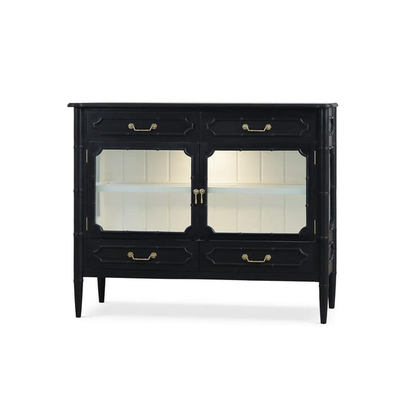Bramble Grosvenor 2 Door Sideboard w/ 4 Drawers w/ LED in Batavia Black w/ True White Interior-Bramble-Blue Hand Home