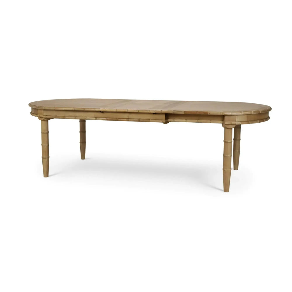 Bramble Grosvenor Butterfly Oval Extension Dining Table 80- 102" In Fruitwood-Bramble-Blue Hand Home