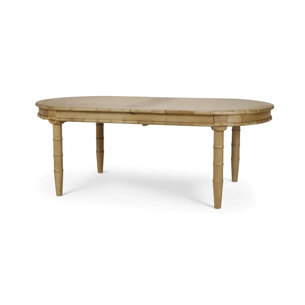 Bramble Grosvenor Butterfly Oval Extension Dining Table 80- 102" In Fruitwood-Bramble-Blue Hand Home