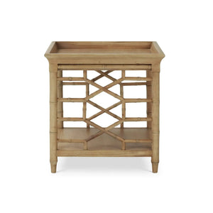 Bramble Grosvenor End Table In Fruitwood-Bramble-Blue Hand Home