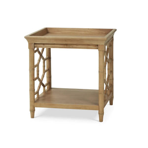 Bramble Grosvenor End Table In Fruitwood-Bramble-Blue Hand Home