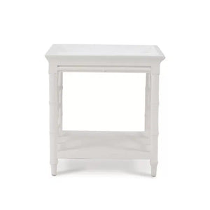 Bramble Grosvenor End Table In True White-Bramble-Blue Hand Home