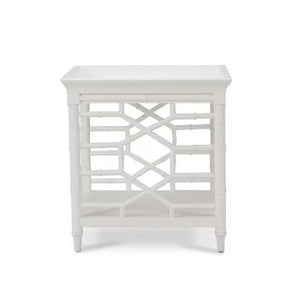 Bramble Grosvenor End Table In True White-Bramble-Blue Hand Home