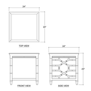 Bramble Grosvenor End Table In True White-Bramble-Blue Hand Home