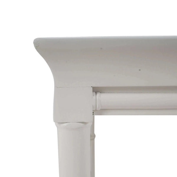 Bramble Grosvenor End Table In True White-Bramble-Blue Hand Home