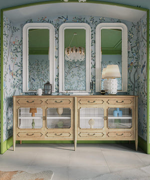 Bramble Grosvenor Sideboard W/ Drawers In Fruitwood W/ True White Interior-Bramble-Blue Hand Home