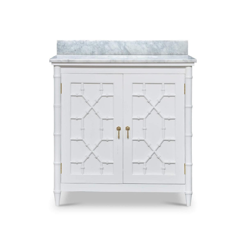 Grosvenor Single Vanity with Sink and Marble Top-Blue Hand Home