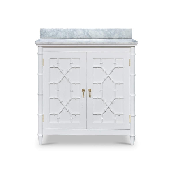 Grosvenor Single Vanity with Sink and Marble Top-Blue Hand Home