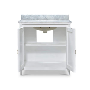 Grosvenor Single Vanity with Sink and Marble Top-Blue Hand Home