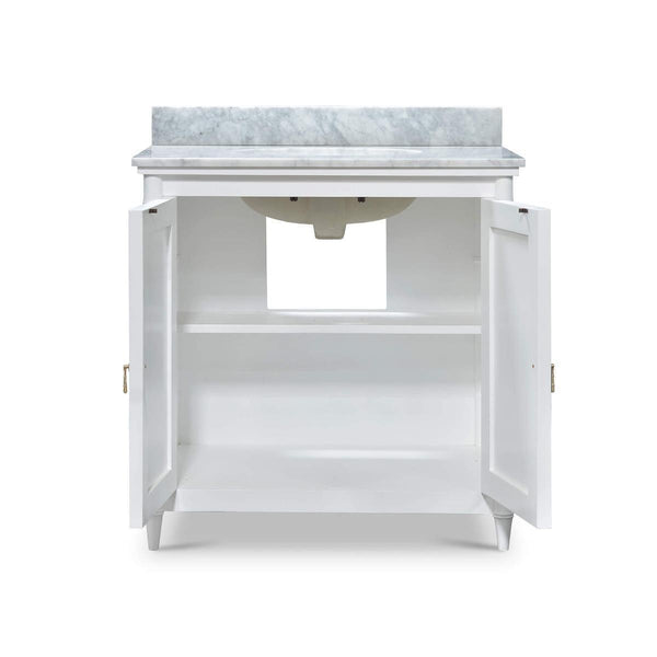 Grosvenor Single Vanity with Sink and Marble Top-Blue Hand Home