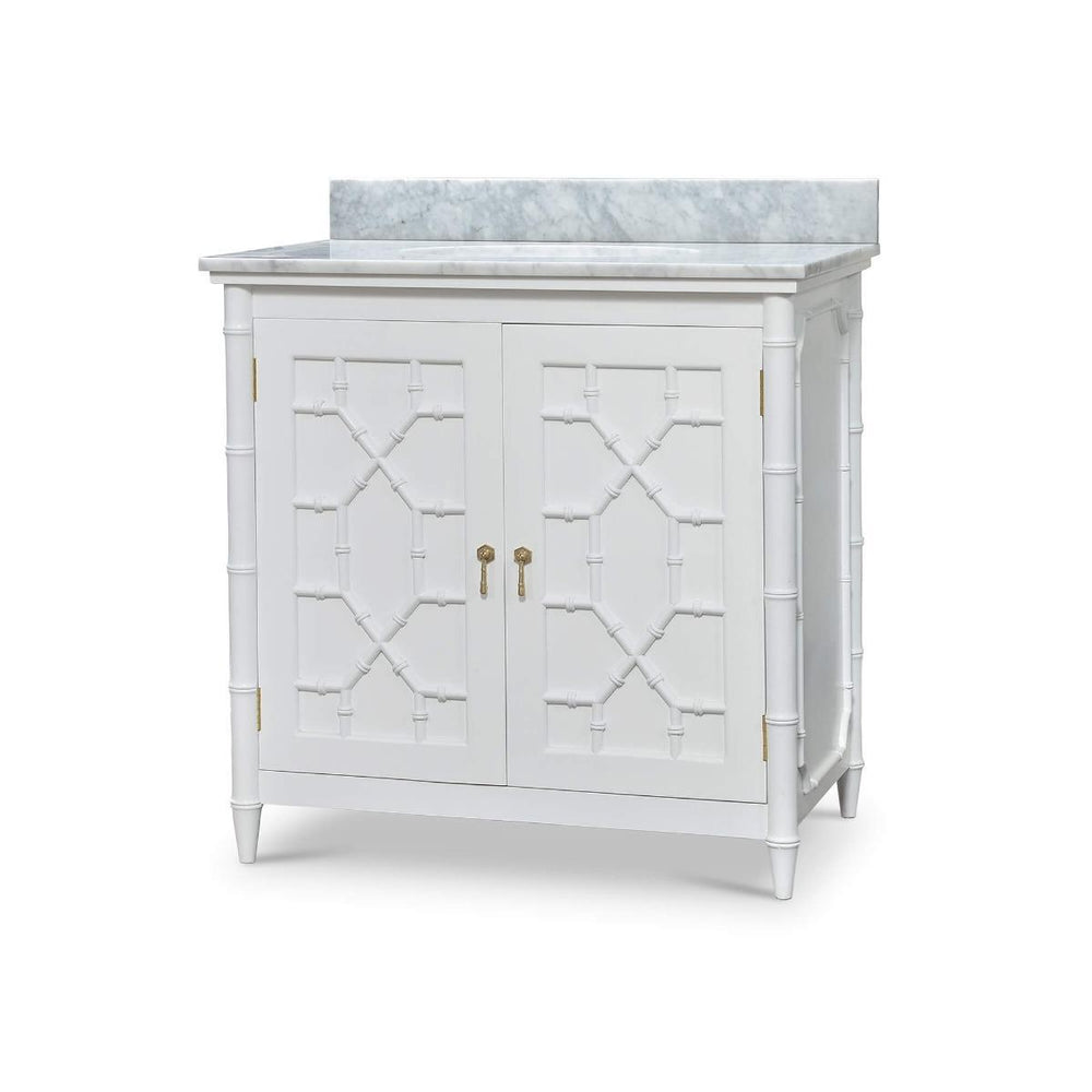Grosvenor Single Vanity with Sink and Marble Top-Blue Hand Home