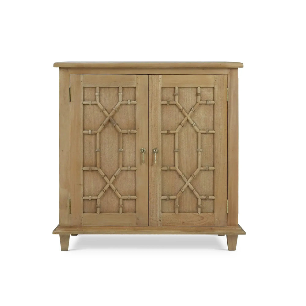 Bramble Grosvenor Small Cabinet In Fruitwood-Bramble-Blue Hand Home
