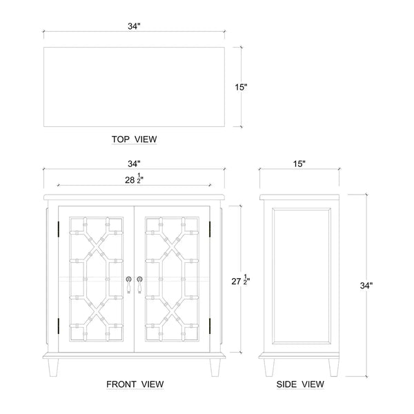 Bramble Grosvenor Small Cabinet In Fruitwood-Bramble-Blue Hand Home