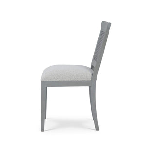 Gustavian Dining Chair w/ Rattan Back-Blue Hand Home