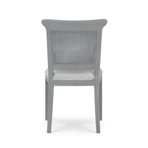 Gustavian Dining Chair w/ Rattan Back-Blue Hand Home