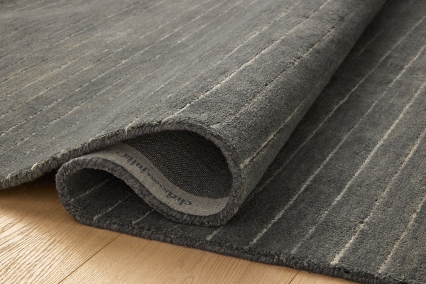 Chris Loves Julia x Loloi Henry Rugs - Charcoal / Ivory-Blue Hand Home