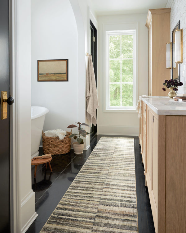 Chris Loves Julia x Loloi Humphrey Rugs - Natural / Moss-Blue Hand Home