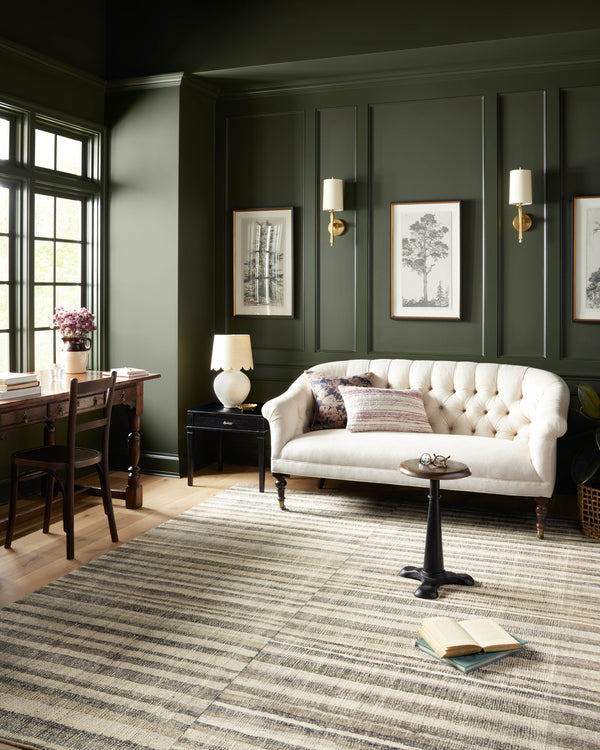 Chris Loves Julia x Loloi Humphrey Rugs - Natural / Moss-Blue Hand Home
