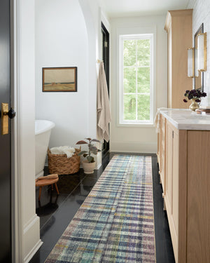 Chris Loves Julia x Loloi Humphrey Rugs - Plum / Multi-Blue Hand Home
