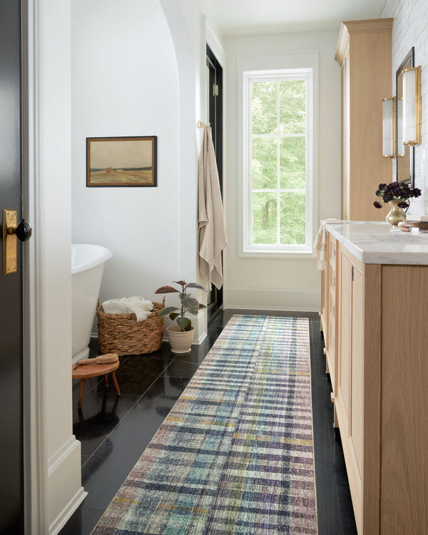 Chris Loves Julia x Loloi Humphrey Rugs - Plum / Multi-Blue Hand Home