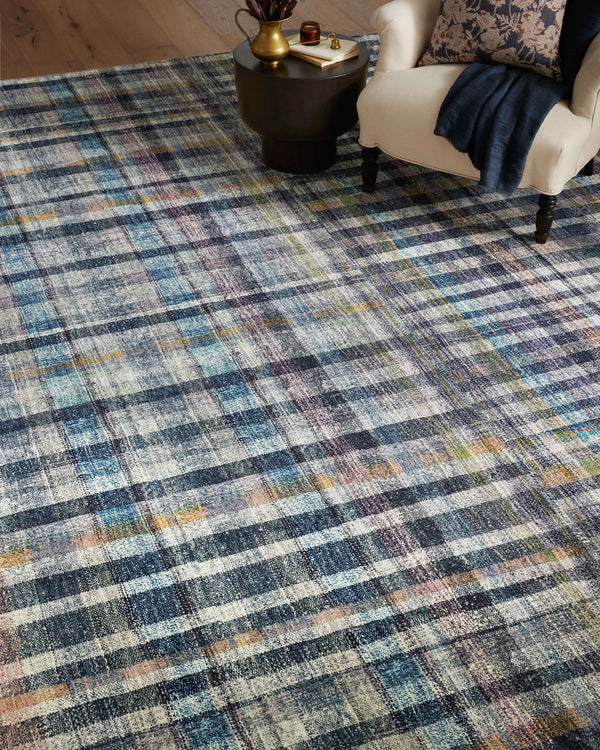Chris Loves Julia x Loloi Humphrey Rugs - Plum / Multi-Blue Hand Home