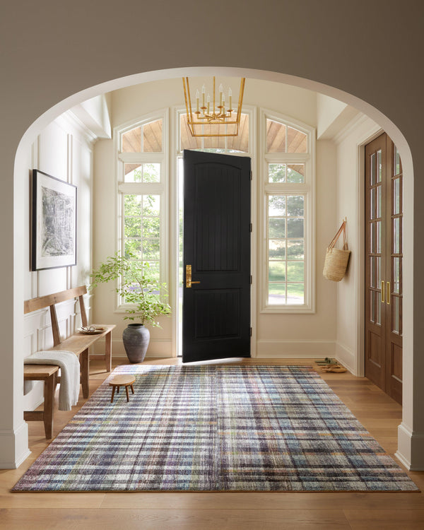Chris Loves Julia x Loloi Humphrey Rugs - Plum / Multi-Blue Hand Home
