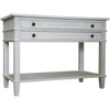 Reclaimed washed oak 2-drawer Alex nighstand, 1 shelf - 42x20x30.5-Blue Hand Home